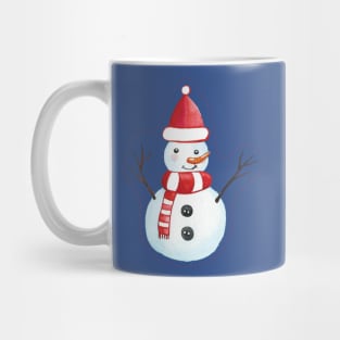 Snowman with santa hat Mug